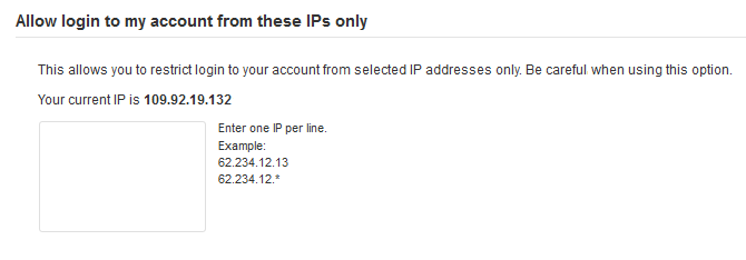 Ip restriction