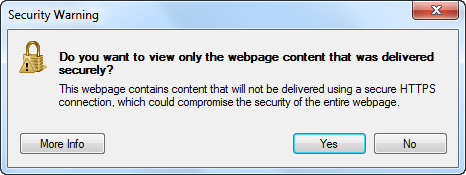 iframepopup the internet explorer security popup