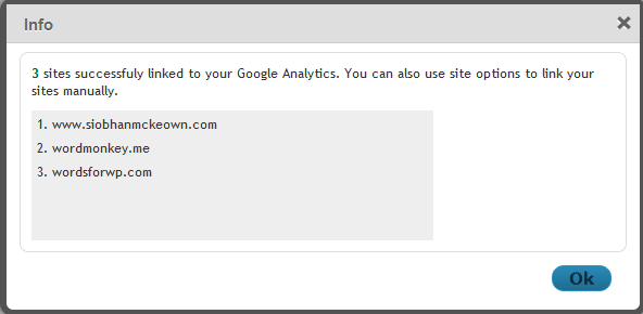info box the popup info box showing which sites have google analytics installed