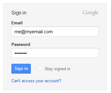 login google a screenshot of the google login screen