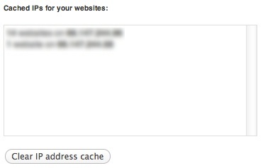Cached IP Addresses Cached IP Addresses