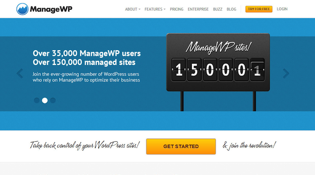 New ManageWP Homepage New ManageWP Homepage