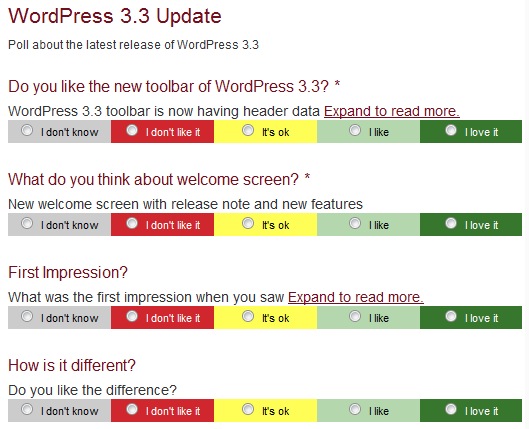 Colored Votes Polls WordPress Plugin Colored Votes Polls WordPress Plugin