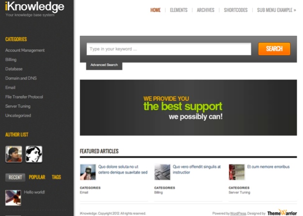 iKnowledge WordPress Theme iKnowledge WordPress Theme
