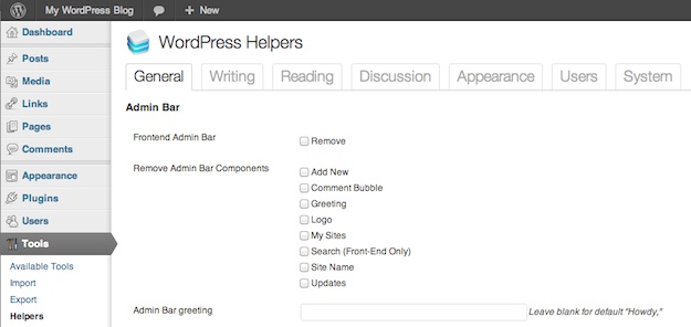 Access and Edit All the Missing Settings from WordPress with WordPress Helpers Access and Edit All the Missing Settings from WordPress with WordPress Helpers
