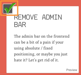 Remove Admin Bar