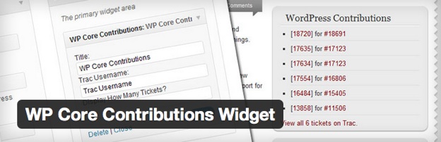 WP Core Contributions Widget