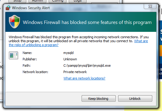 Alerte de sécurité Windows