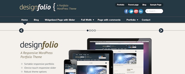 designfolio 135+ Responsive Theme Wordpress for Free