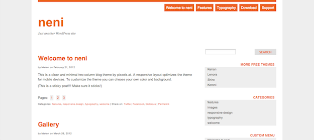 neni 135+ Responsive Theme Wordpress for Free