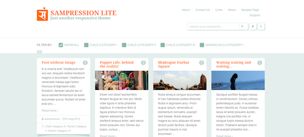 sampression lite 135+ Responsive Theme Wordpress for Free