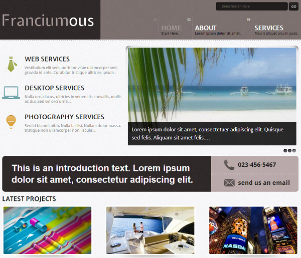 Franciumous Portfolio WordPress Theme Franciumous Portfolio WordPress Theme
