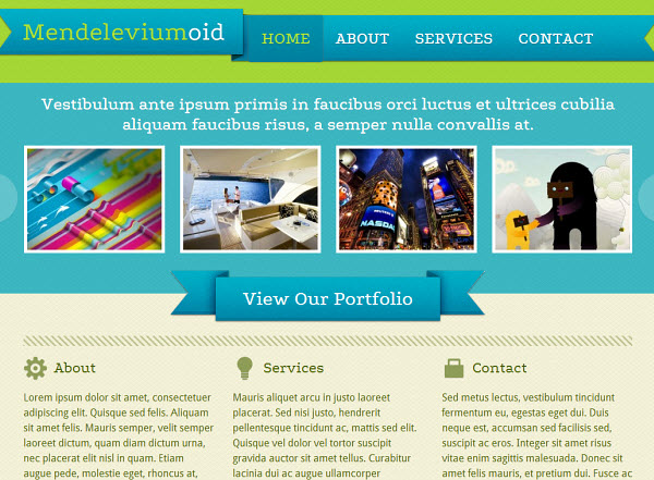 Mendeleviumoid Portfolio WordPress Theme Mendeleviumoid Portfolio WordPress Theme