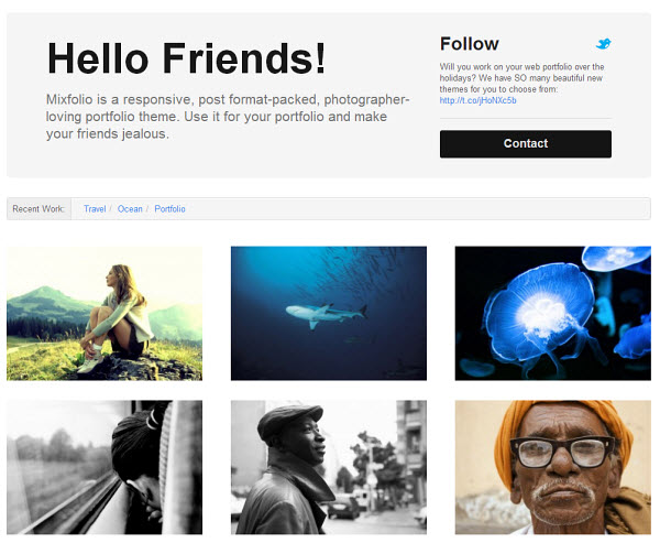 Mixfolio Portfolio WordPress Theme Mixfolio Portfolio WordPress Theme
