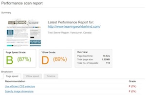 Inbuilt website performance reports.