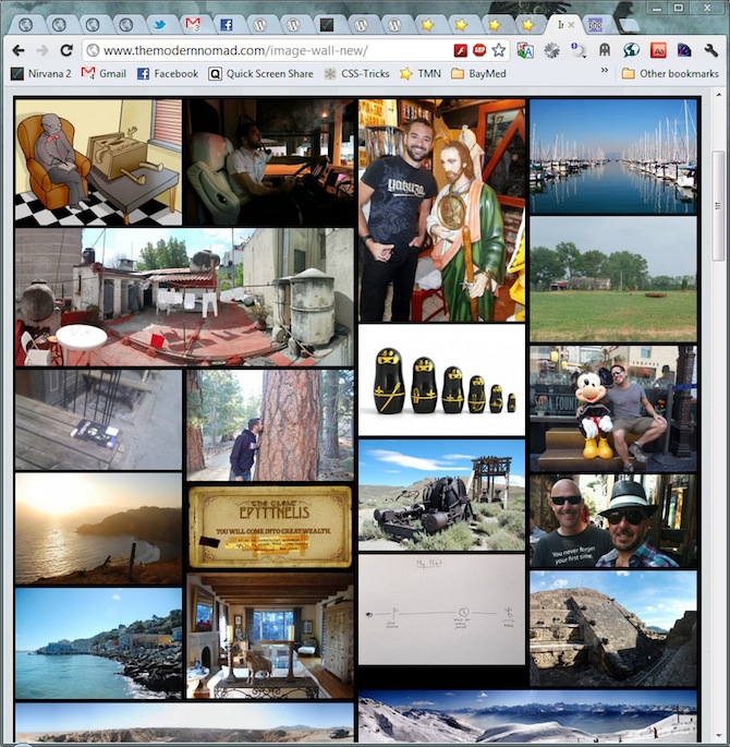 A screenshot of Image Wall in action.