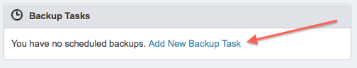 Add New Backup Add New Backup