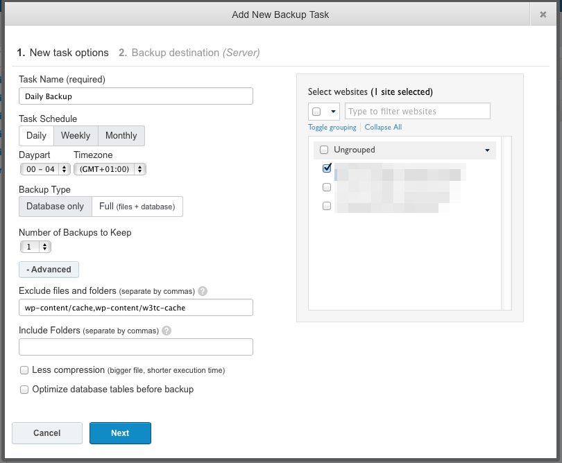 New Task Options New Task Options