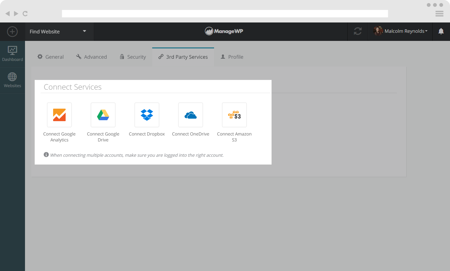 Third Party Services Settings