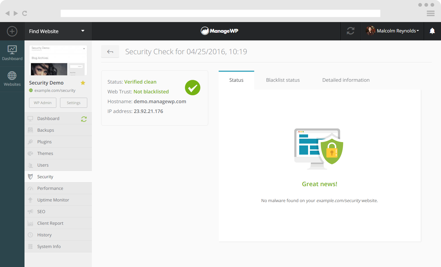 Website security