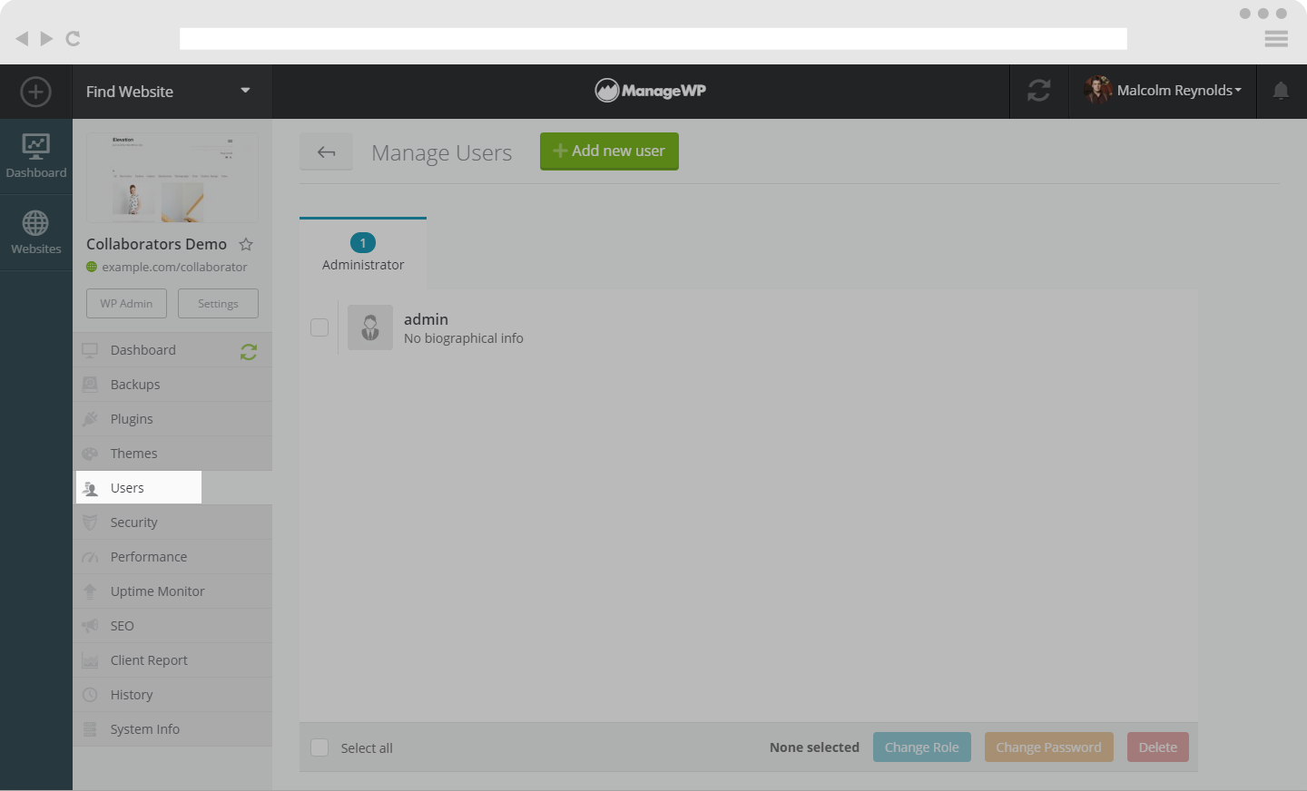 manage users