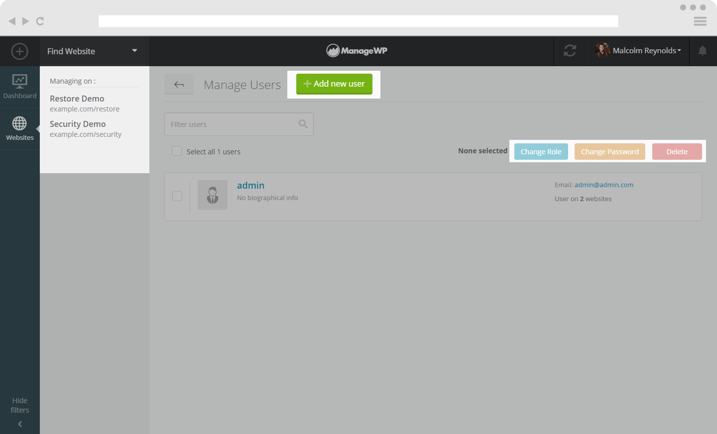 manage users