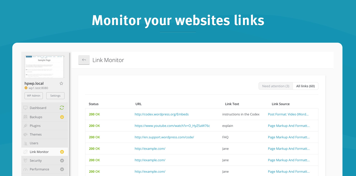 Link monitor - monitore os links do seu site  - link monitor 01 - Link Monitor &#8211; Exclusivo Clientes GMSITE