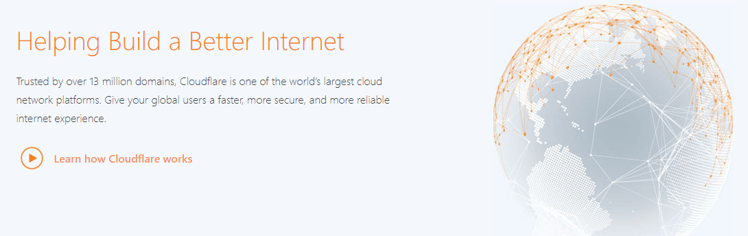 The Cloudflare homepage.
