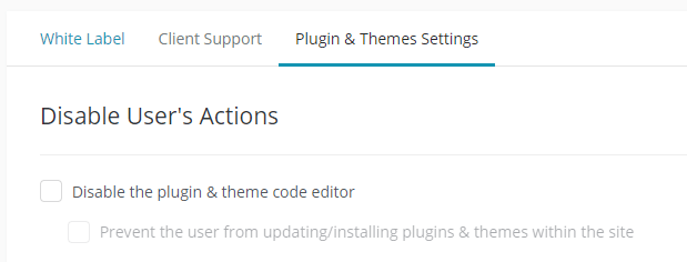 Configuring how clients can interact with plugins and themes.