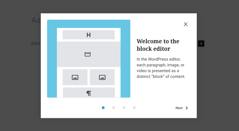 The WordPress 5.4 Block Editor Welcome Guide.