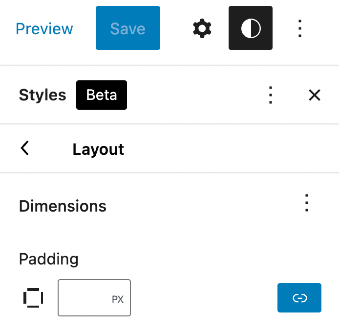 Edit Layout panel.